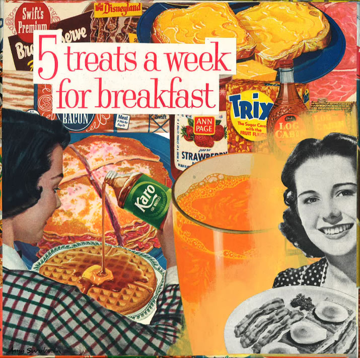 5 treats a week for breakfast . . . 10" x 10" . . . $100